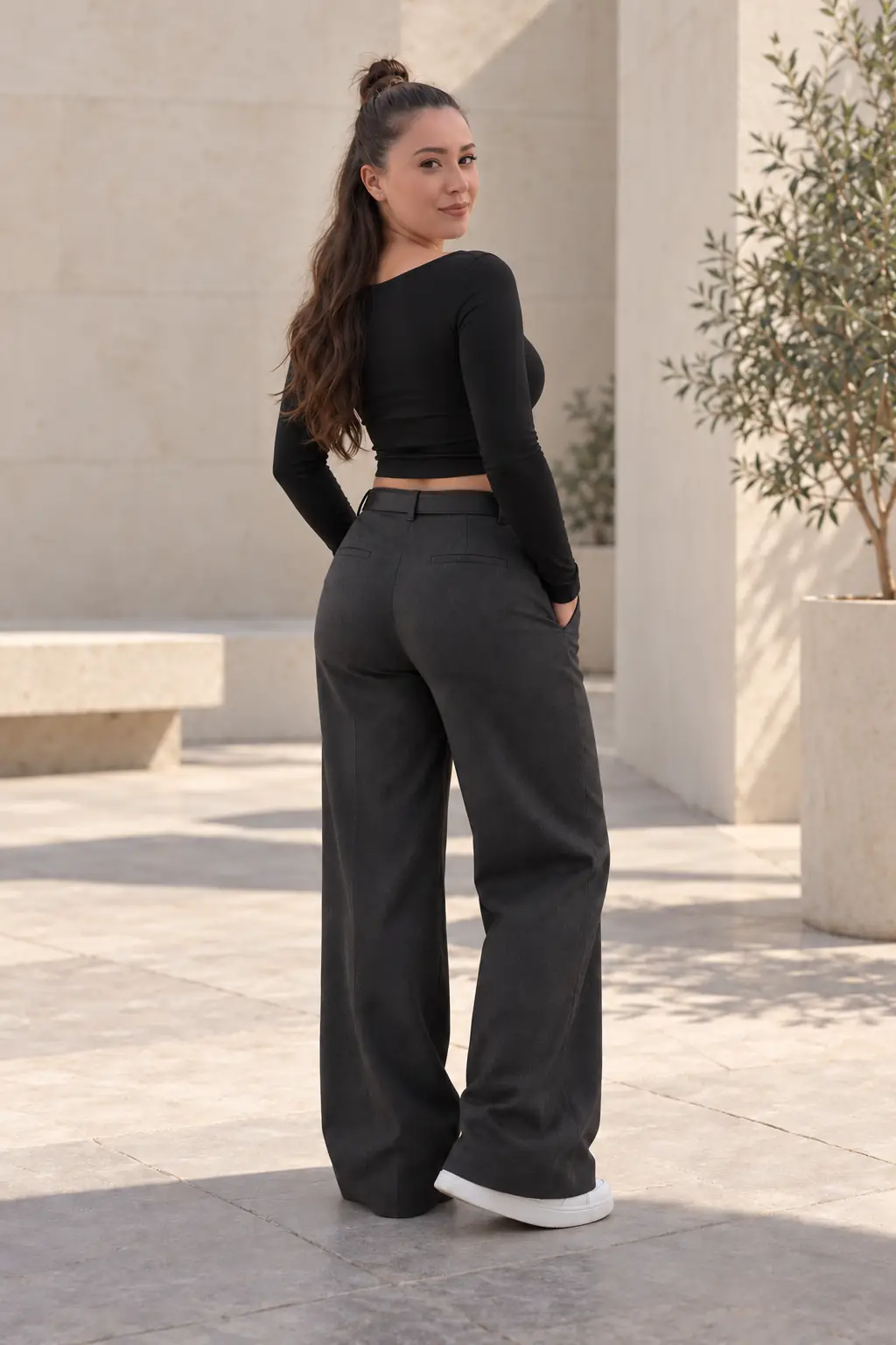 Siyah Uzun Kollu Body
