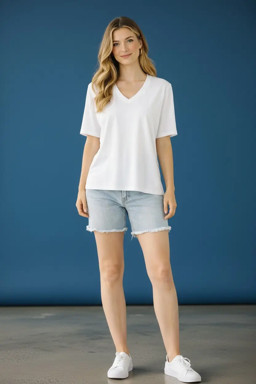 Ürün görseli: V Yaka Basic T-Shirt
