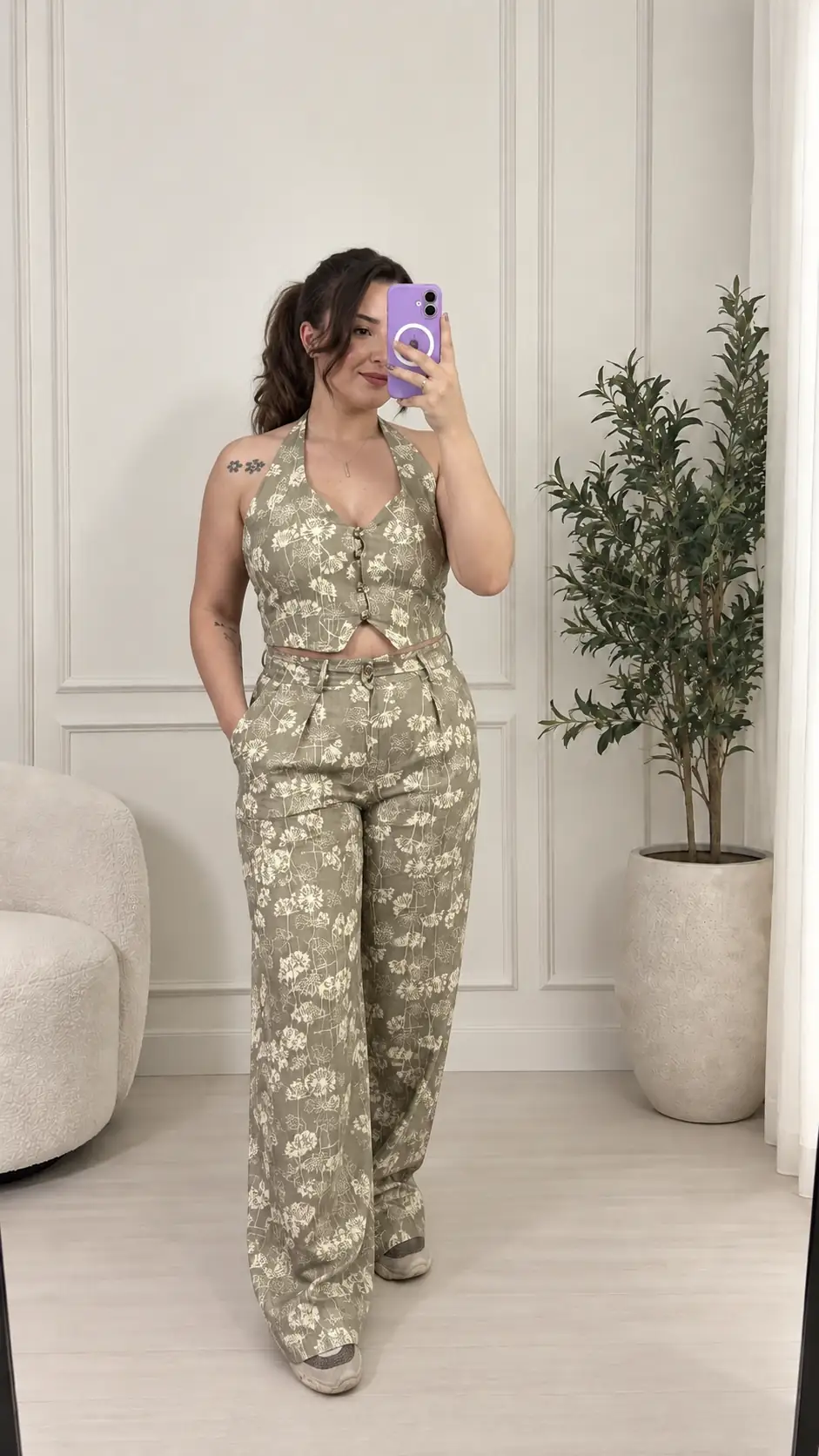 Ürün görseli: Desenli Yelek Pantolon Takım